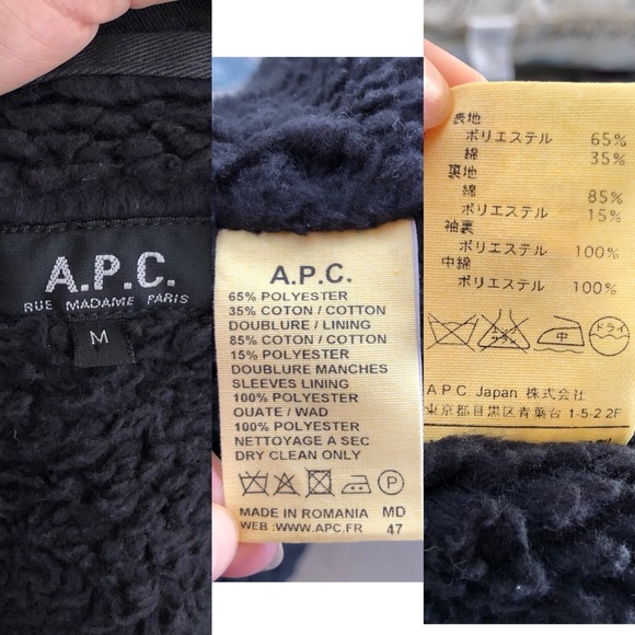 A.P.C. Field Military Sherpa Lined Belted Grey Jacket - Picture 7 of 10